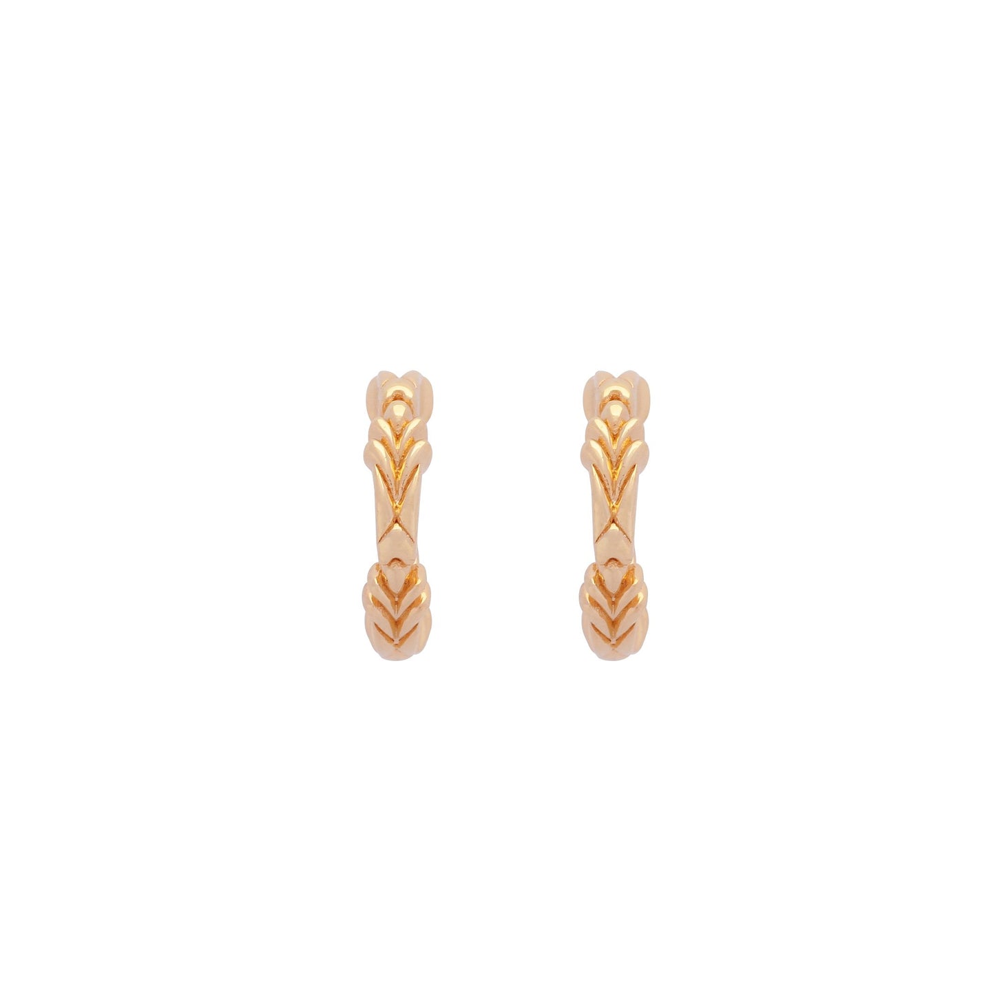 image of firework mini gold hoops front facing on white background