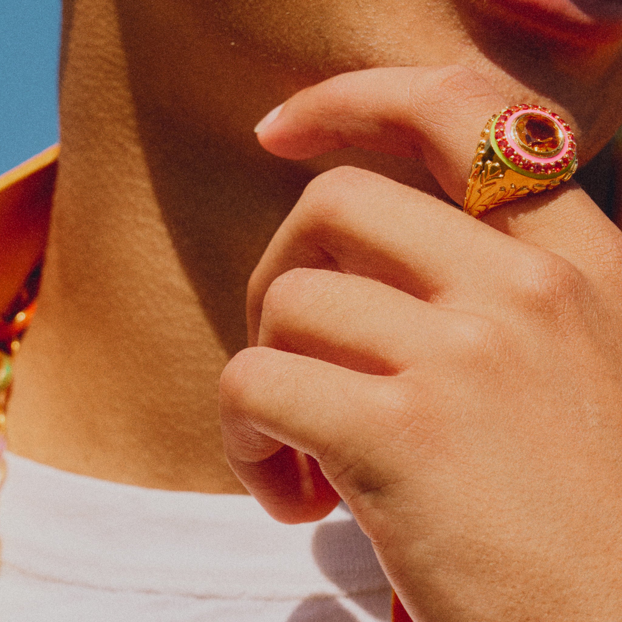 Firework Statement Ring - Orange
