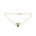 Gold chain bracelet with heart motif 