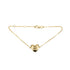 Gold chain bracelet with heart motif 