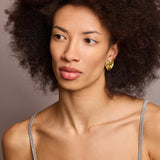 'A Good Listener' Medium Gold Heart Earrings