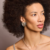 'A Good Listener' Large Heart Earrings