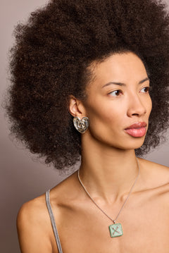 Introvert Crest Necklace Emerald