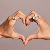 'A Good Listener' Large Heart Ring