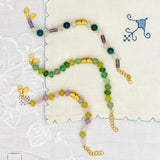 'Spud' Beaded Friendship Bracelet - Blue and Gold