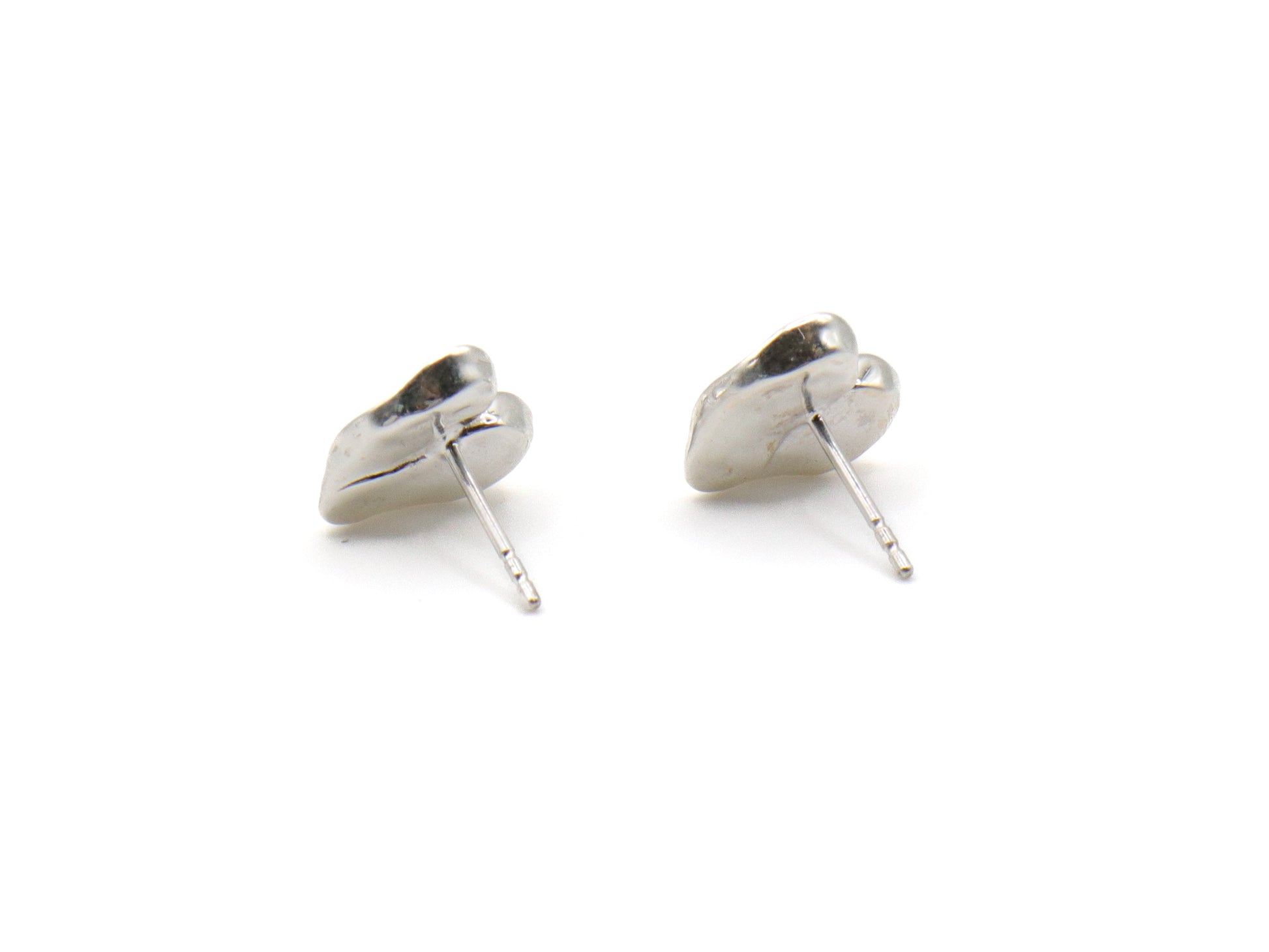 Back of the 'Good Listener' small heart earrigns 