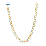 image of spark gold chain necklace shown full length on white background