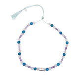'Spud' Beaded Friendship Necklace - Blue and Silver