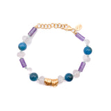 'Spud' Beaded Friendship Bracelet - Blue and Gold