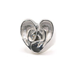 'A Good Listener' Large Heart Ring