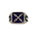 Introvert stone signet ring in lapis sterling silver