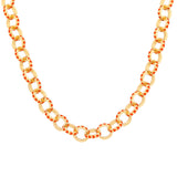 Spark Gold Chain Necklace Orange