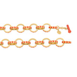 Spark Gold Chain Necklace Orange