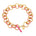 image of spark gold chain bracelet in pink and gold in full circle lying flat on white background
