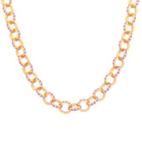 Spark Gold Chain Necklace Purple