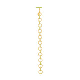 image of spark gold chain bracelet in neon yellow and gold shown full length in straight line lying flat on white background