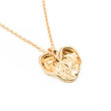 'A Good Listener' Medium Gold Heart Necklace
