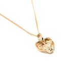 'A Good Listener' Small Gold Heart Necklace