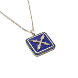 Introvert Crest Necklace Sapphire and Lapis