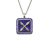 Introvert Crest Necklace Sapphire and Lapis