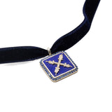 Introvert Crest Necklace Sapphire and Lapis
