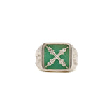 Introvert Stone Signet Ring Chrysoprase