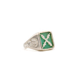 Introvert Stone Signet Ring Chrysoprase