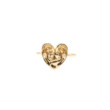 'A Good Listener' Small Gold Heart Ring