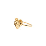 'A Good Listener' Small Gold Heart Ring