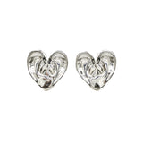 'A Good Listener' Large Heart Earrings