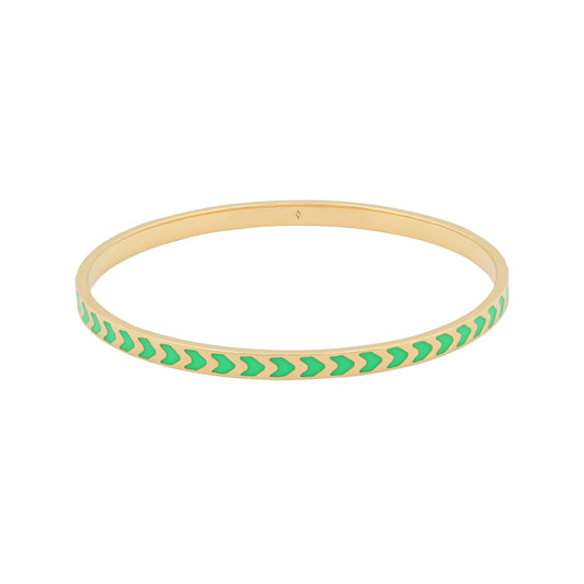 Spark Enamel Bangle Green