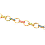 image of firework gold chain necklace close up of links on white background