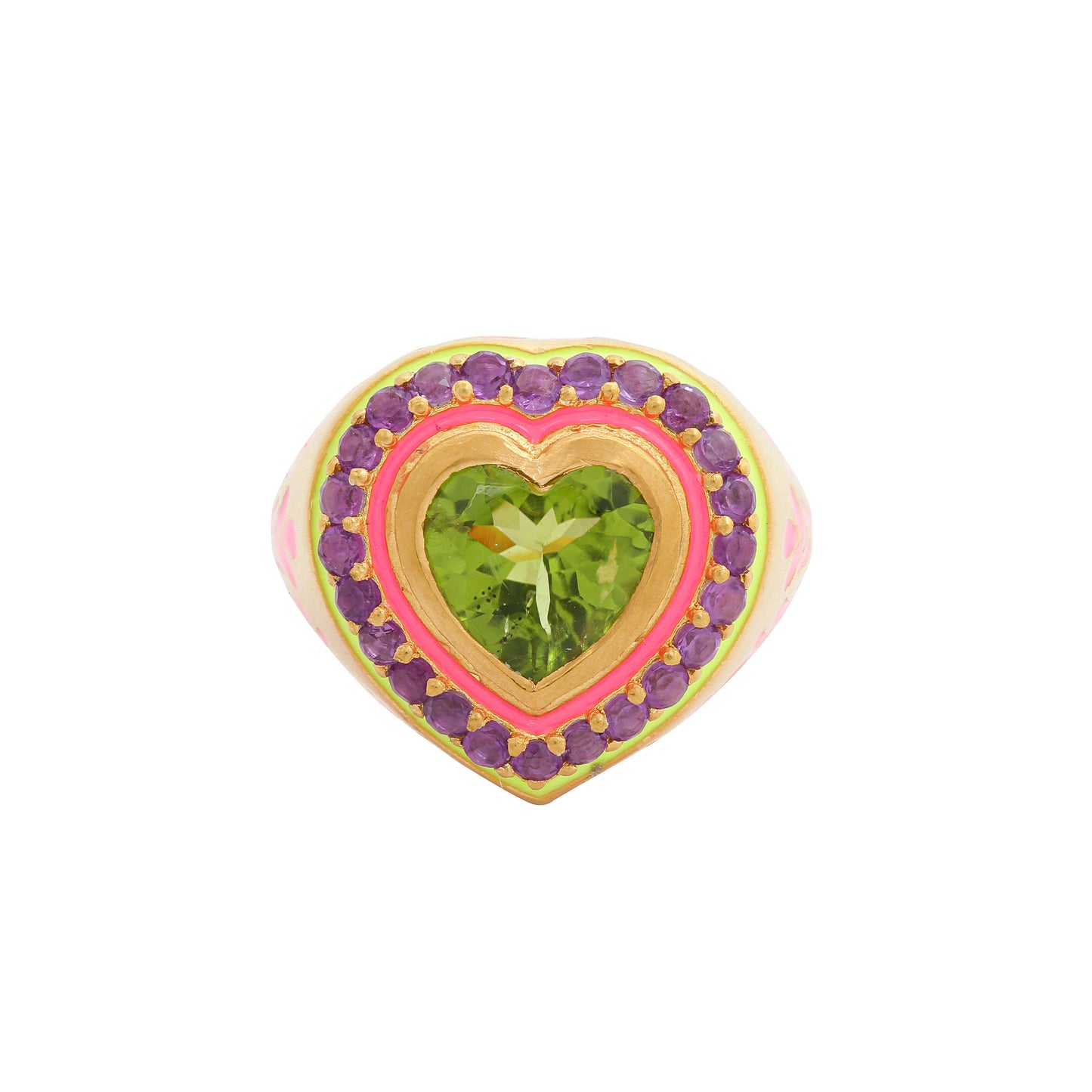 image of firework heart ring front facing on white background