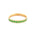 image of spark enamel ring in green and gold on white background