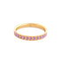 image of spark enamel ring in purple and gold on white background