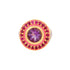 image of firework statement ring in pink, purple and gold front-facing on white background