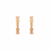 image of medium firework gold hoop earrings front facing on white background